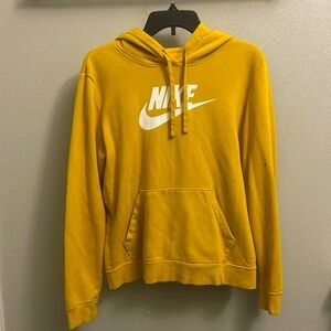 Nike Women's Sportswear Club Fleece Pullover Hoodie-Yellow